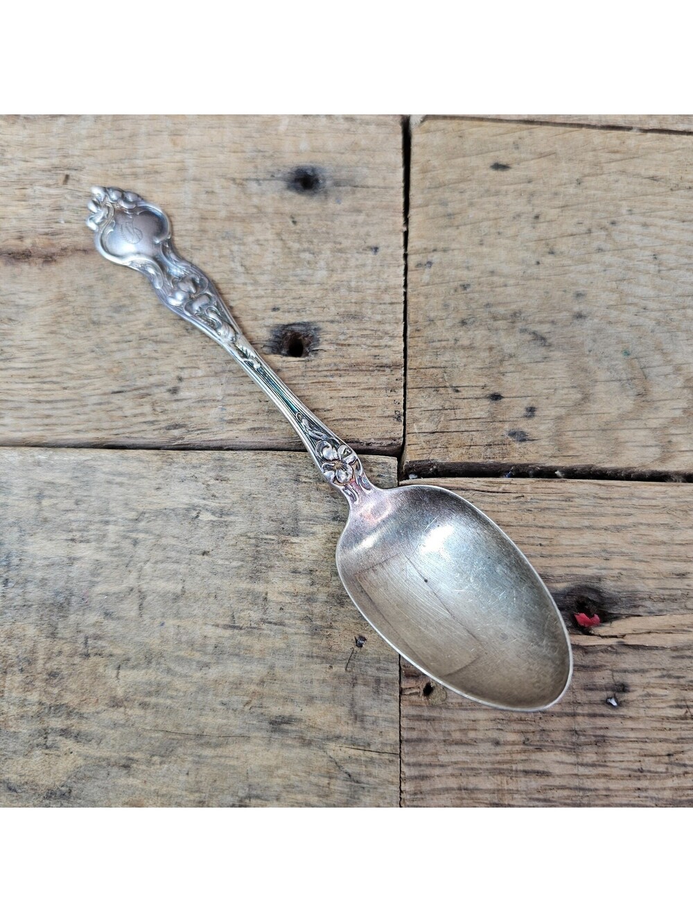 Antique 1904 R Wallace & Sons Violet Sterling Silver Spoon Art Nouveau 16.1g